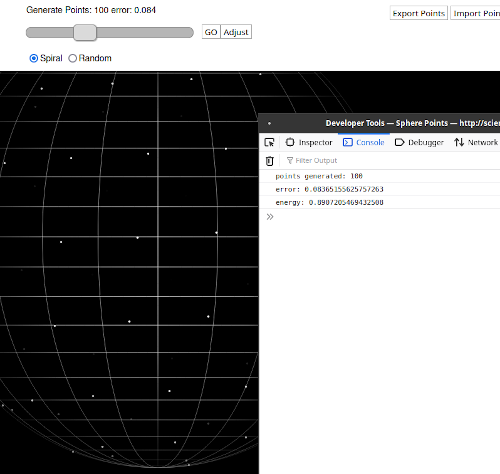 Sphere-points - using console
